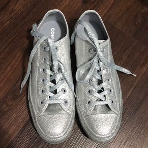Metallic silver Converses